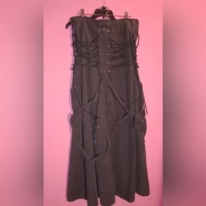 Illig Cyberpunk Rave Skirt Dress XXL grey vintage